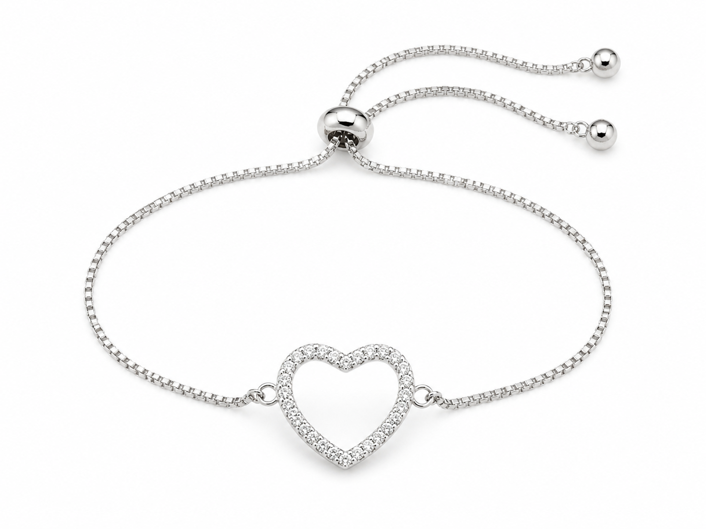 Radiant Heart Bolo Bracelet