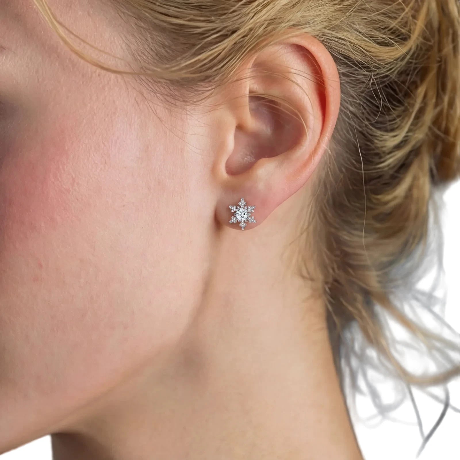 Winter Spark Moissanite Stud Earrings