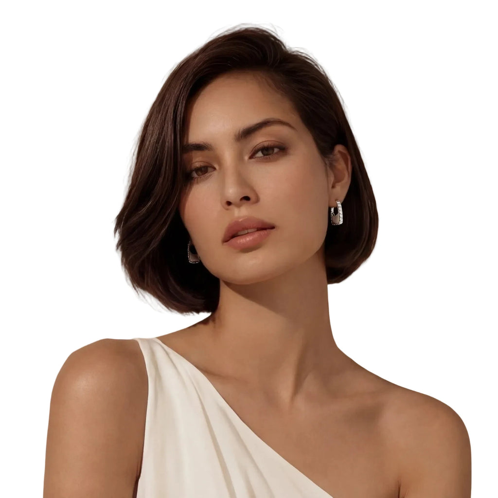 Textured Groove Hoops