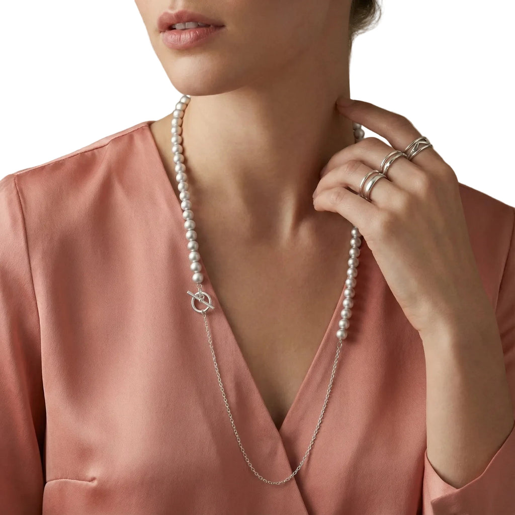 Silver Sphere Gradient Necklace