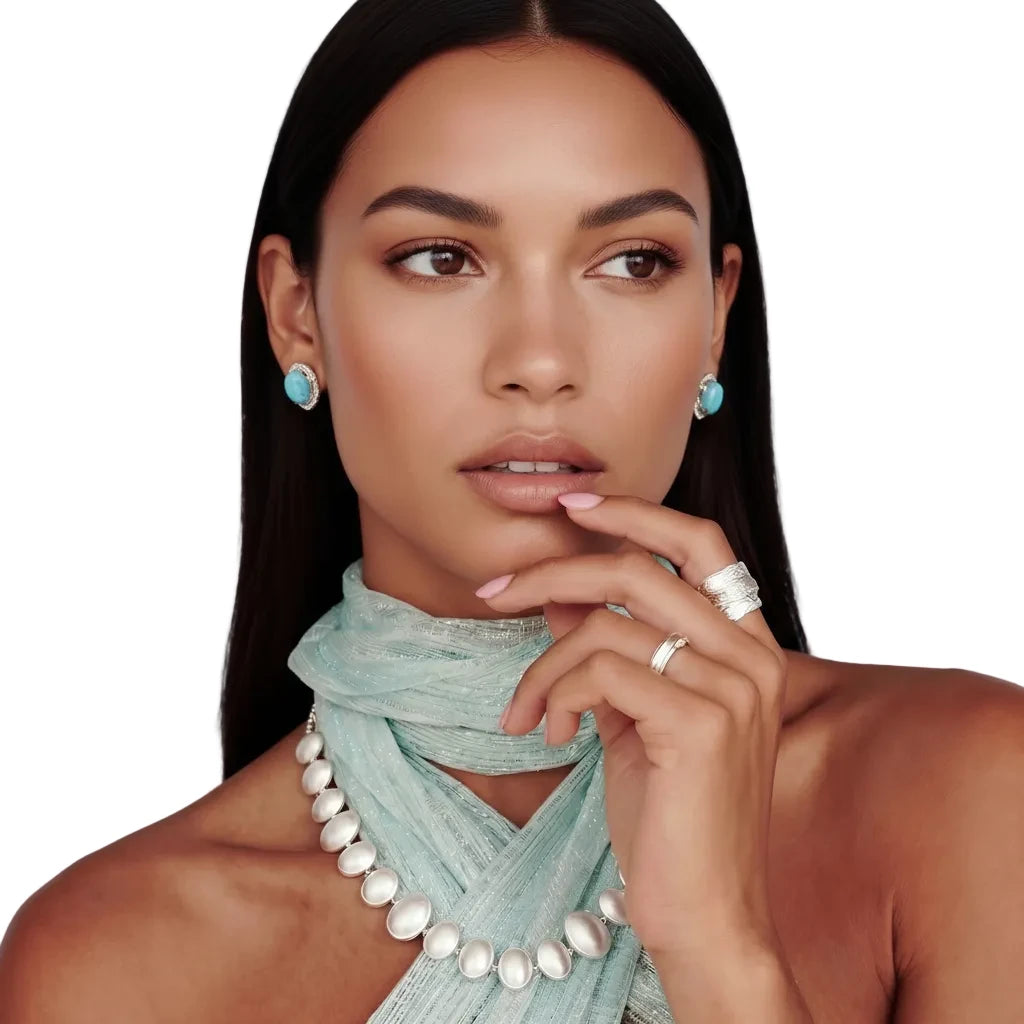 Larimar Dreams Stud Earrings