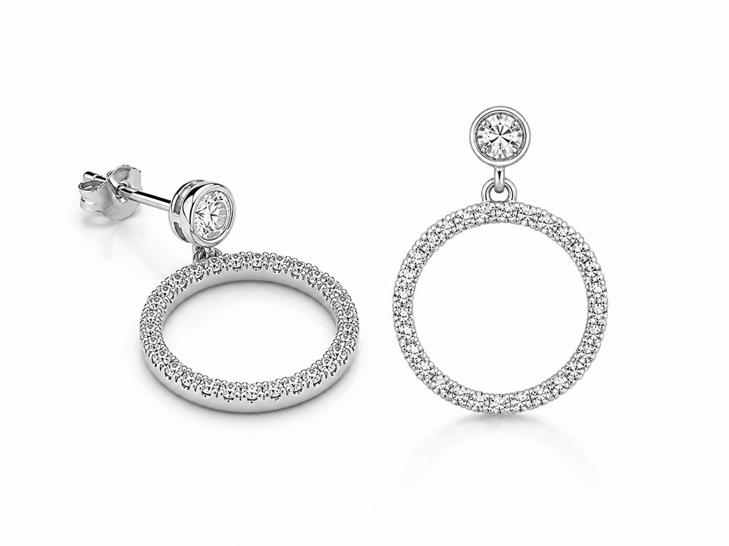 Luna Halo Drop Earrings