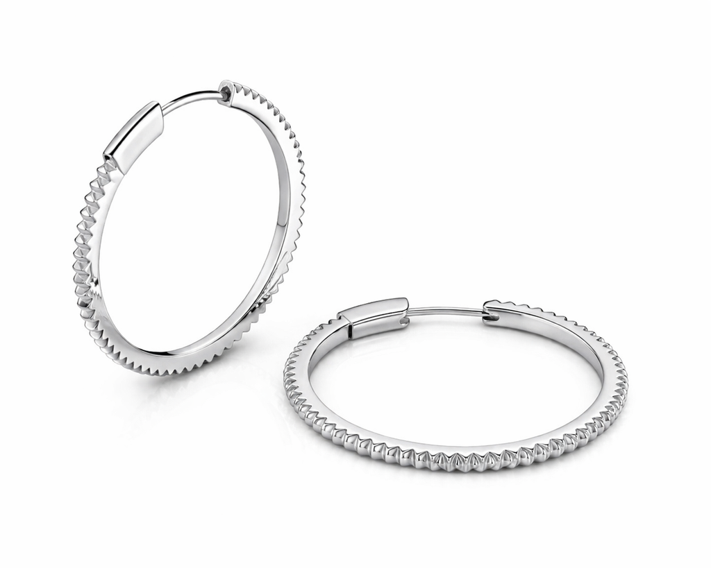 Valencia Texture Hoops Earrings
