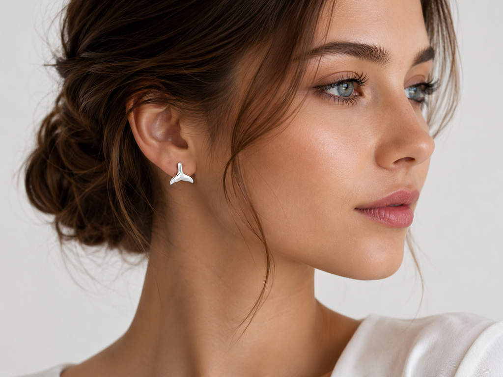 Mini Dolphin Tail Earring