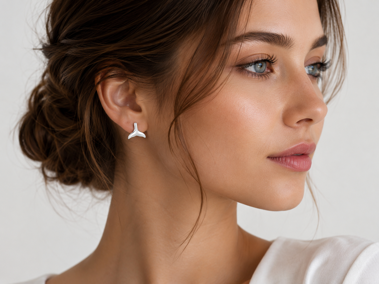Mini Dolphin Tail Earring