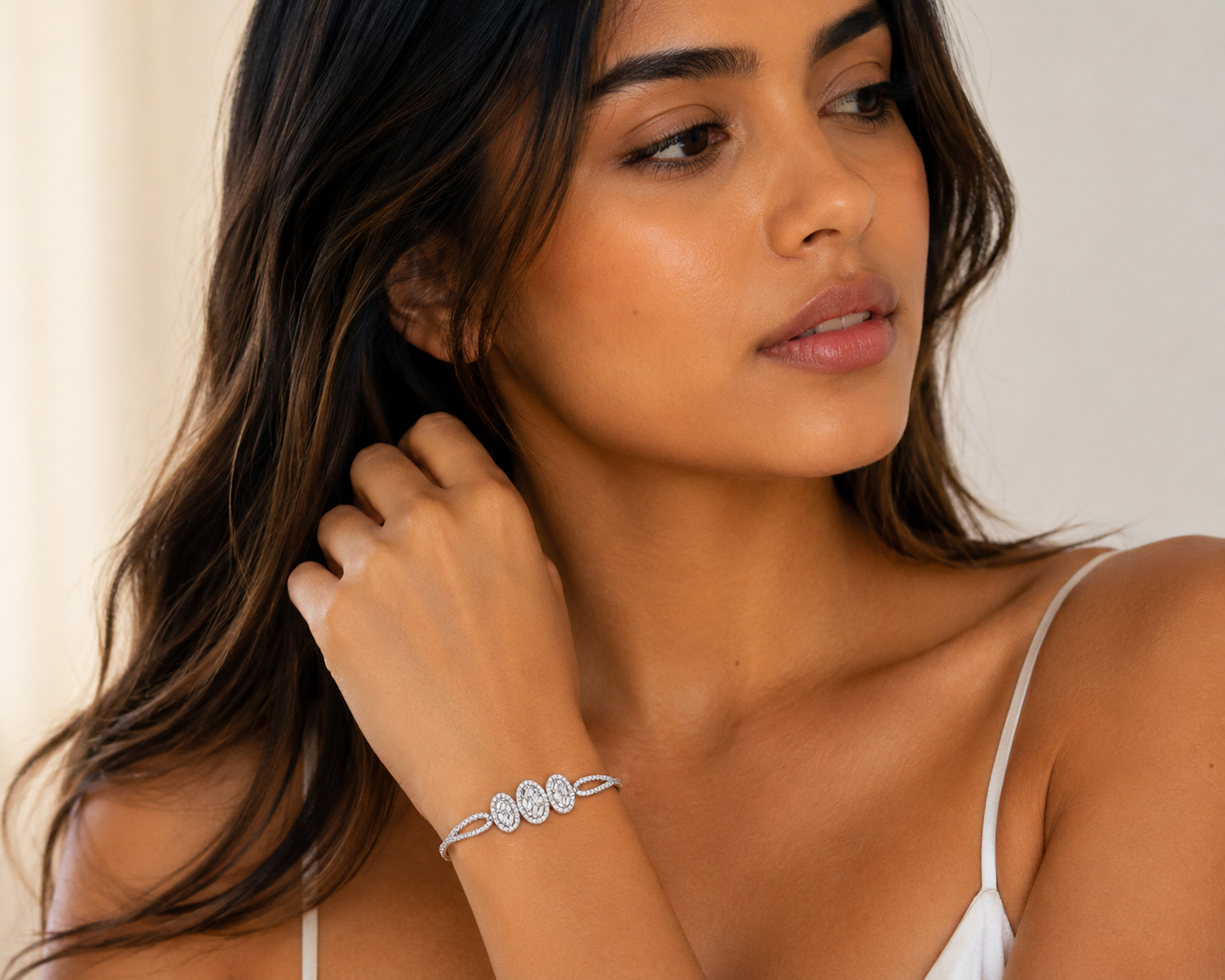 Velora Triple Halo Bracelet