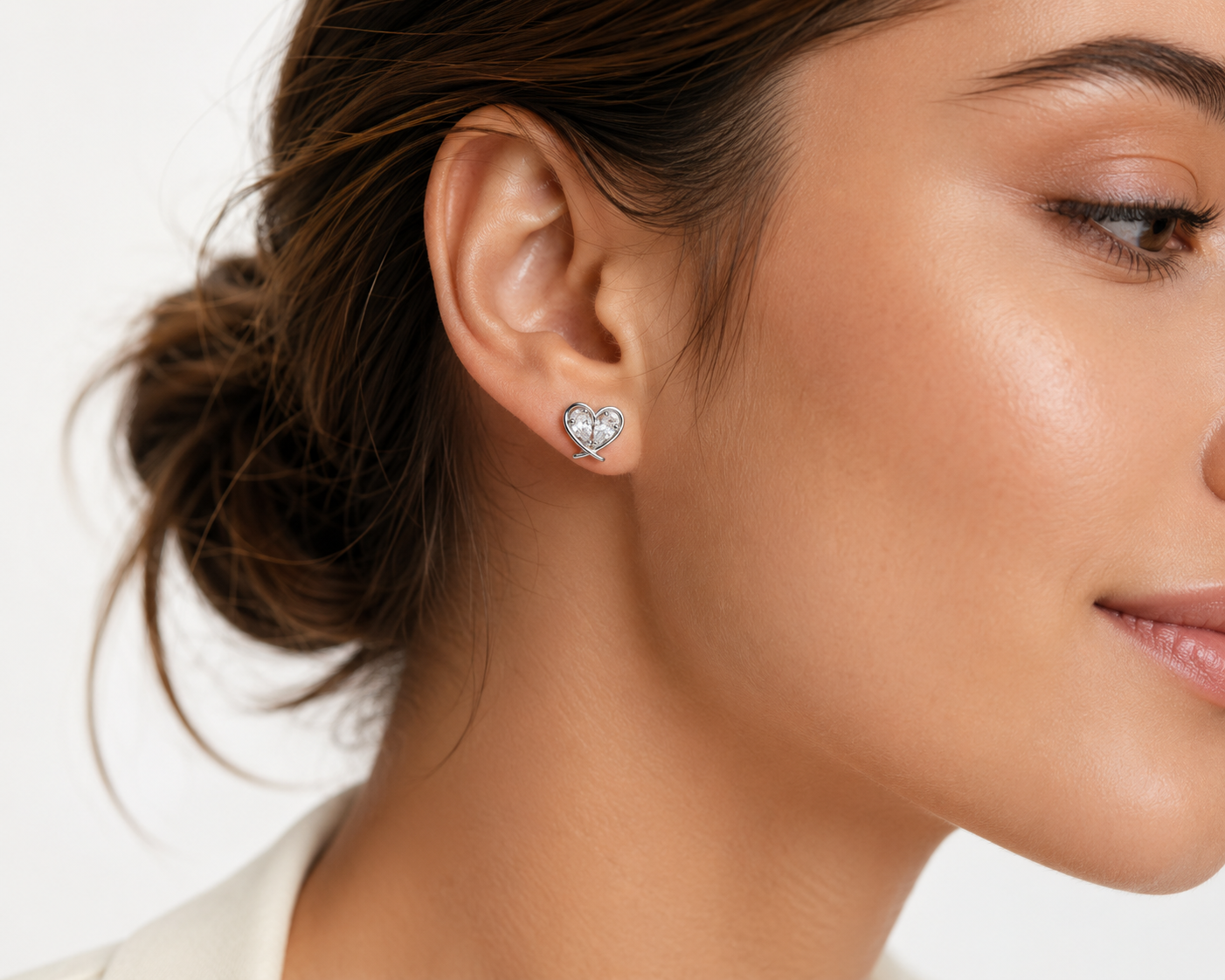 Eterna Heart Radiance Stud Earrings