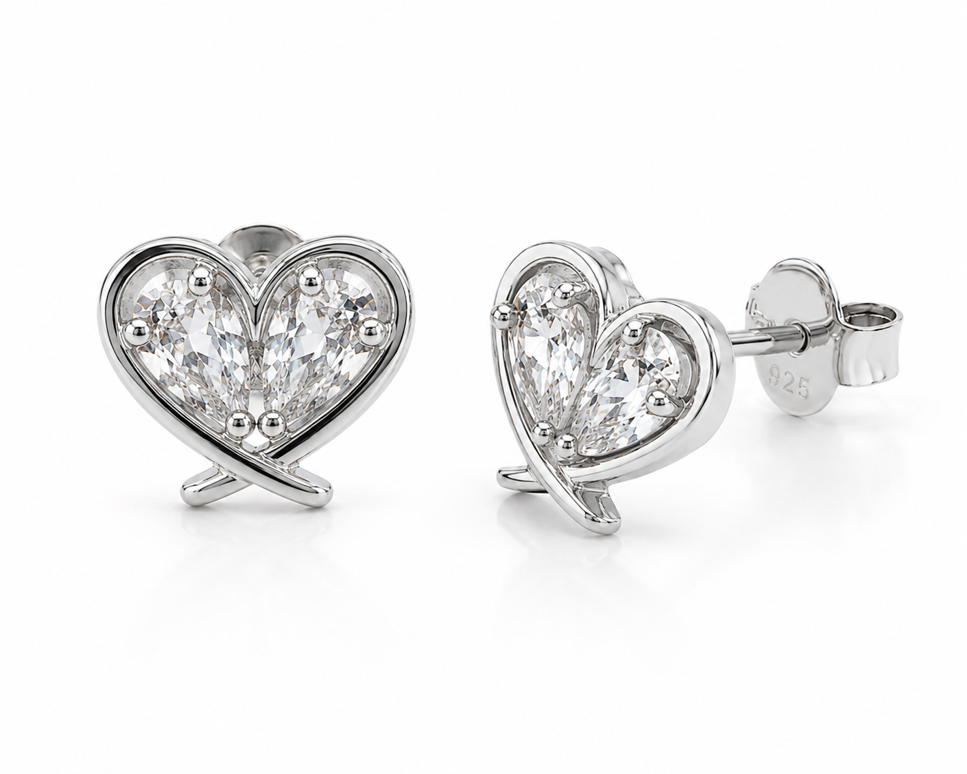 Eterna Heart Radiance Stud Earrings