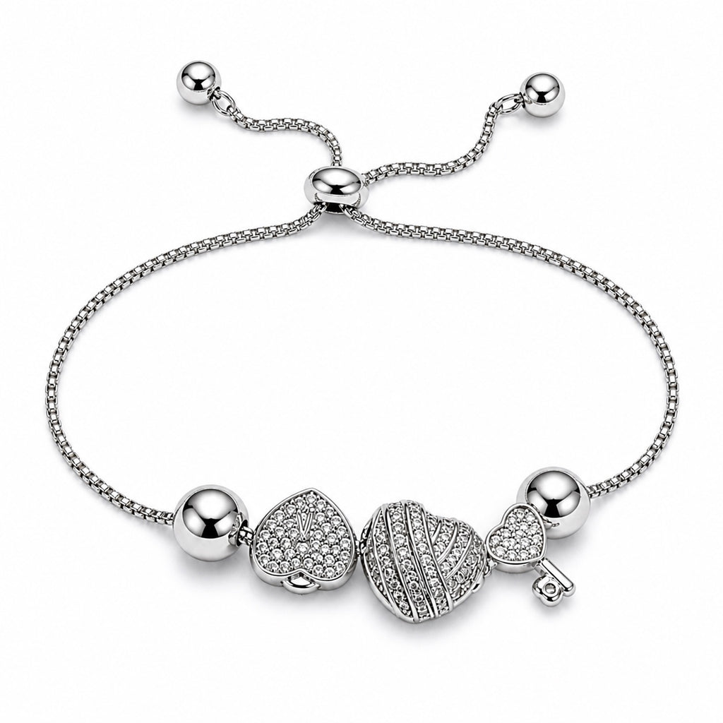 Key to Heart Charm Bracelet