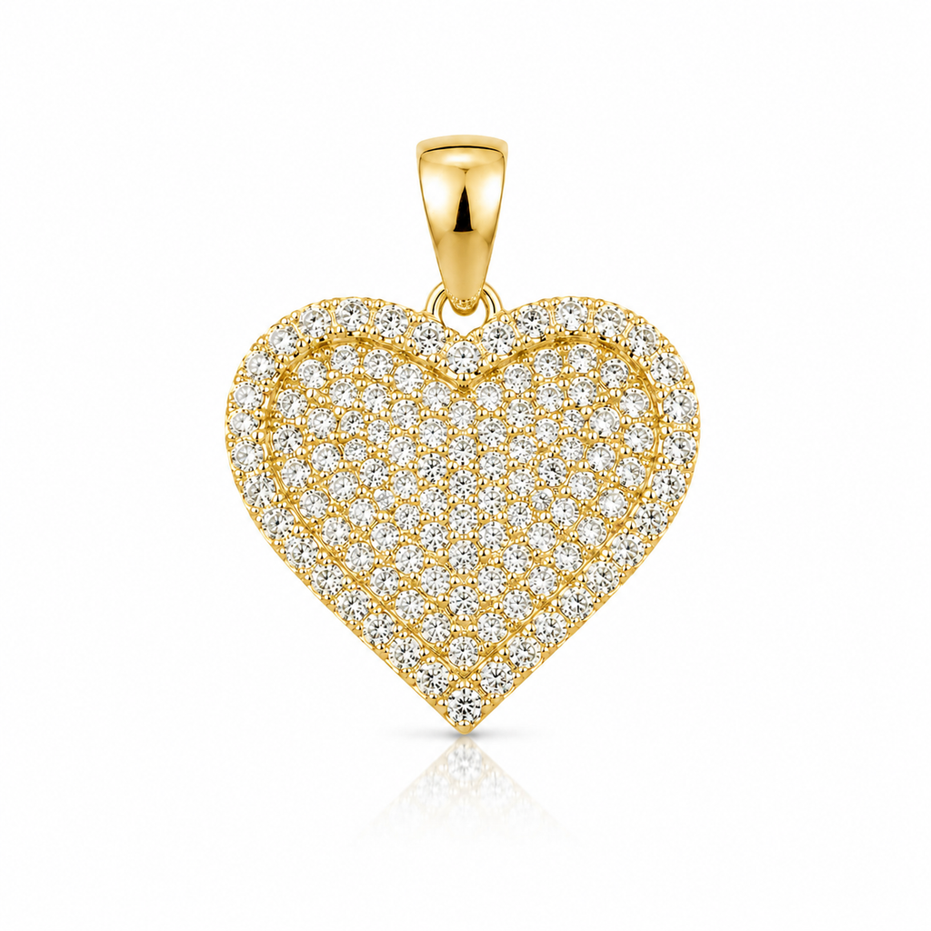 Golden Aura Heart Pendant