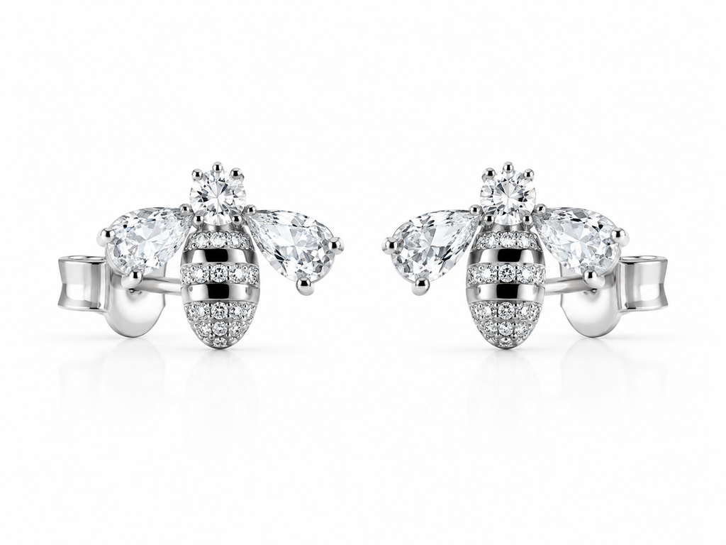 Honey Bee Sparkle Studs Earring
