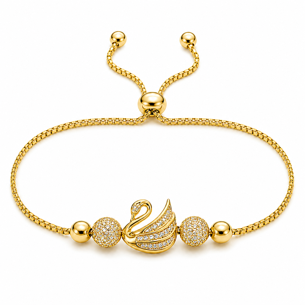 Aurora Swan Slider Bracelet