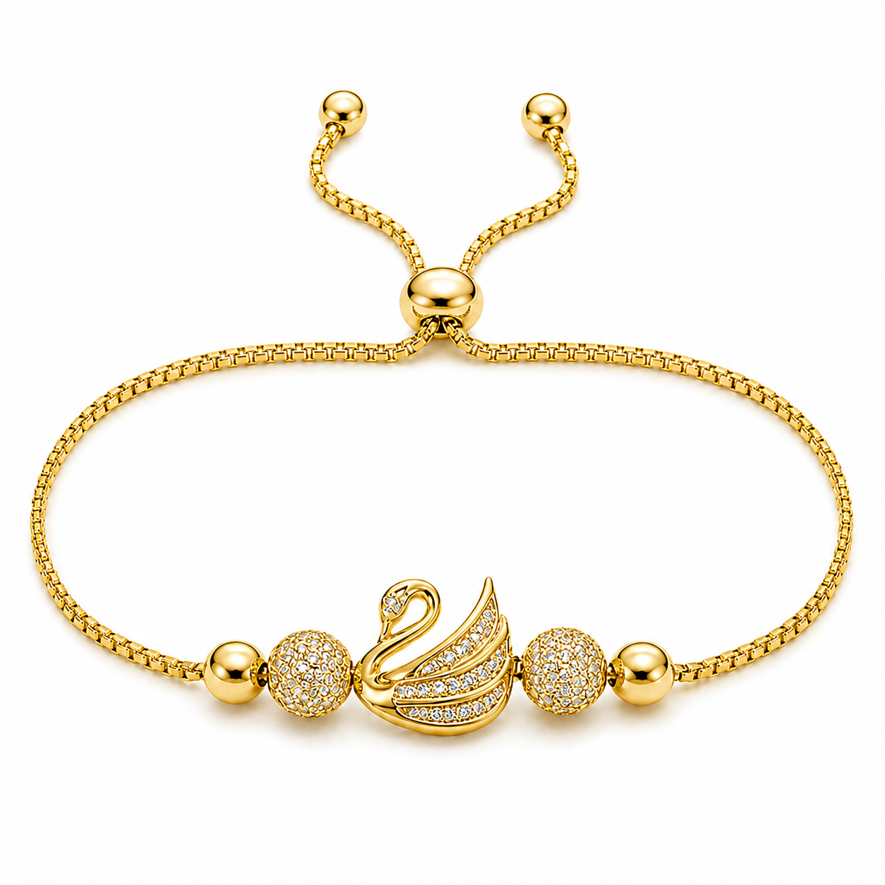 Aurora Swan Slider Bracelet