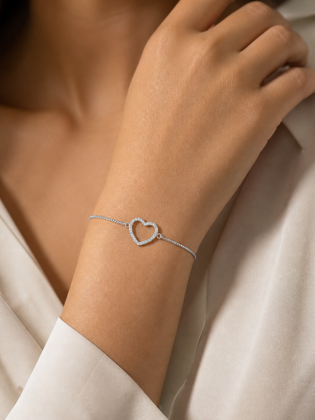 Radiant Heart Bolo Bracelet