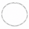 Silver Figaro Link Chain Necklace