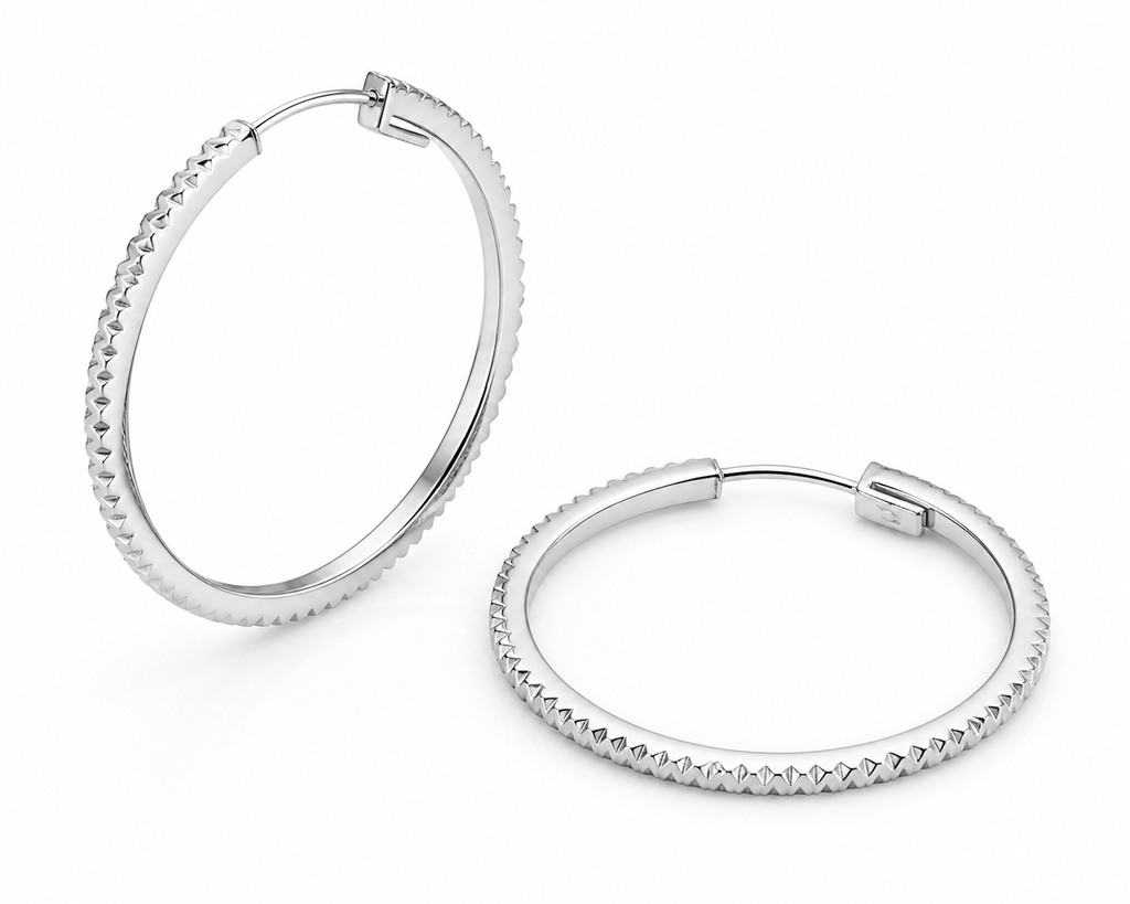 Valencia Texture Hoops Earrings