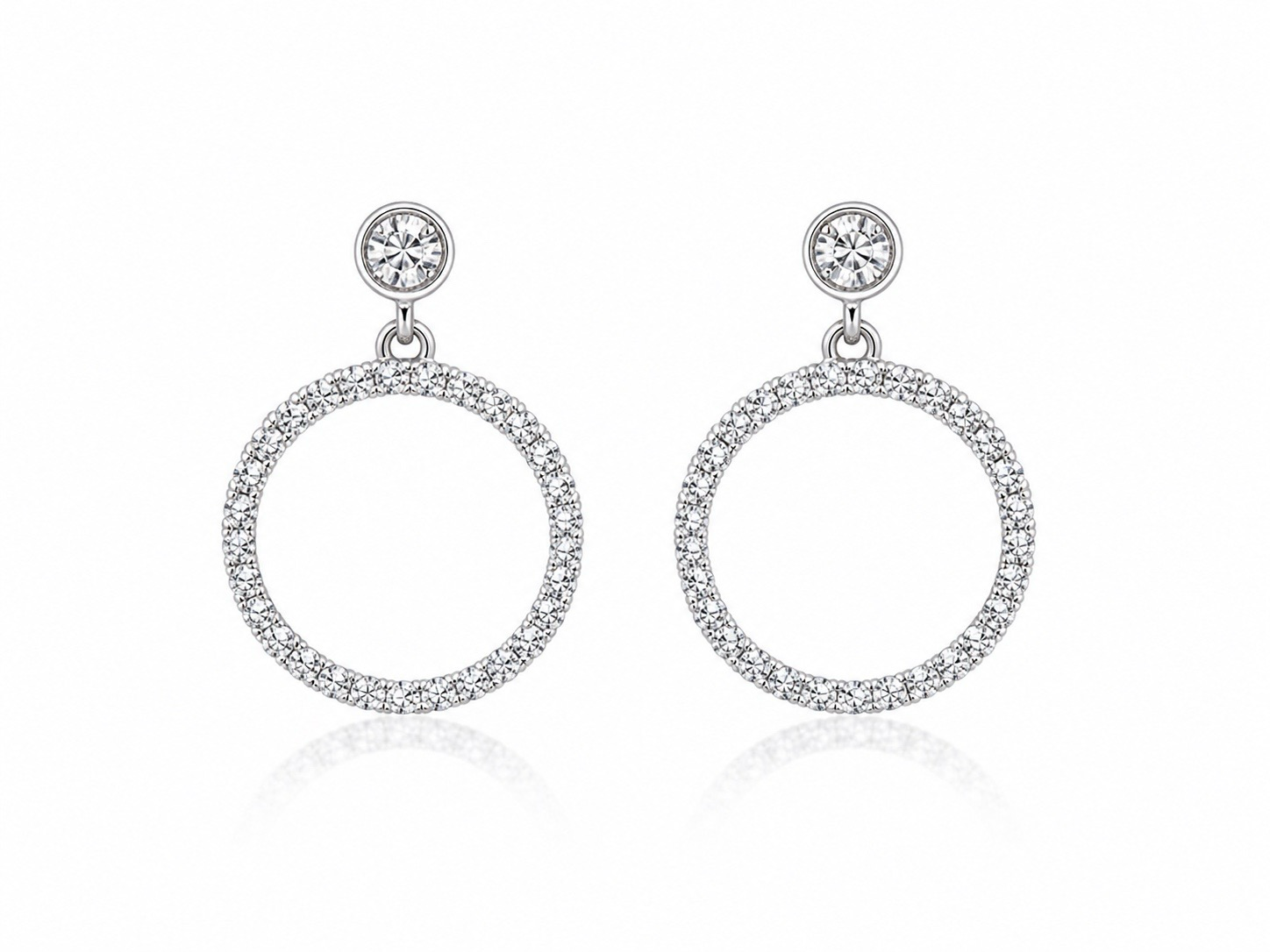 Luna Halo Drop Earrings