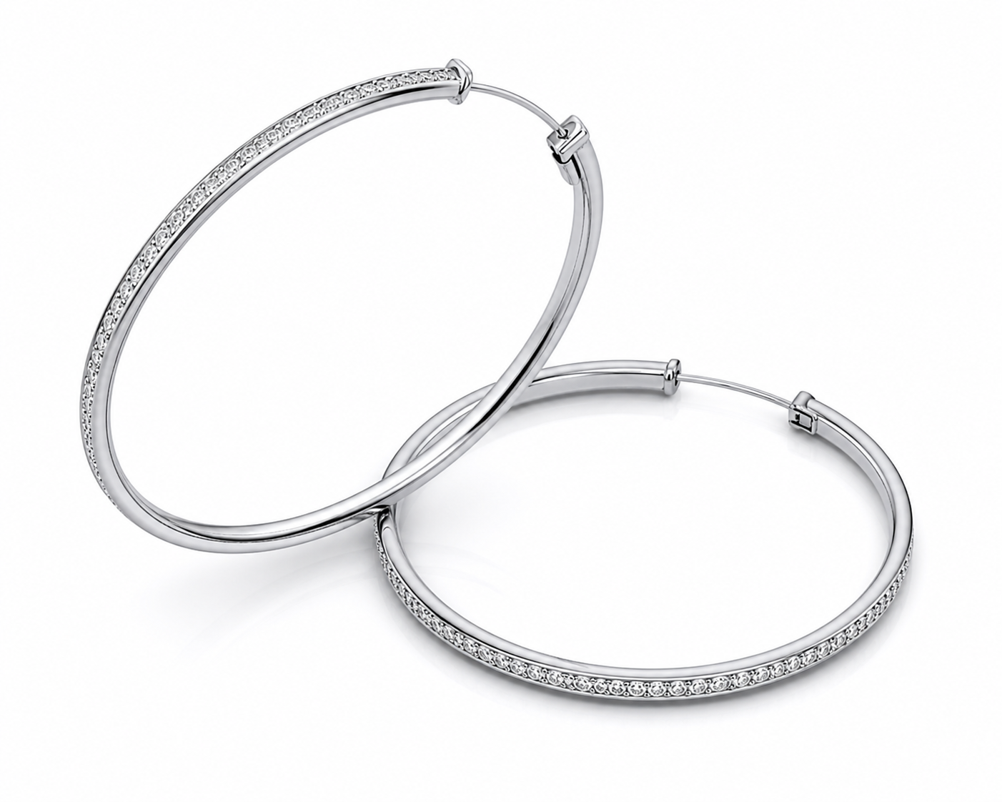 Diamond Line Hoop earring