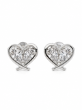 Eterna Heart Radiance Stud Earrings