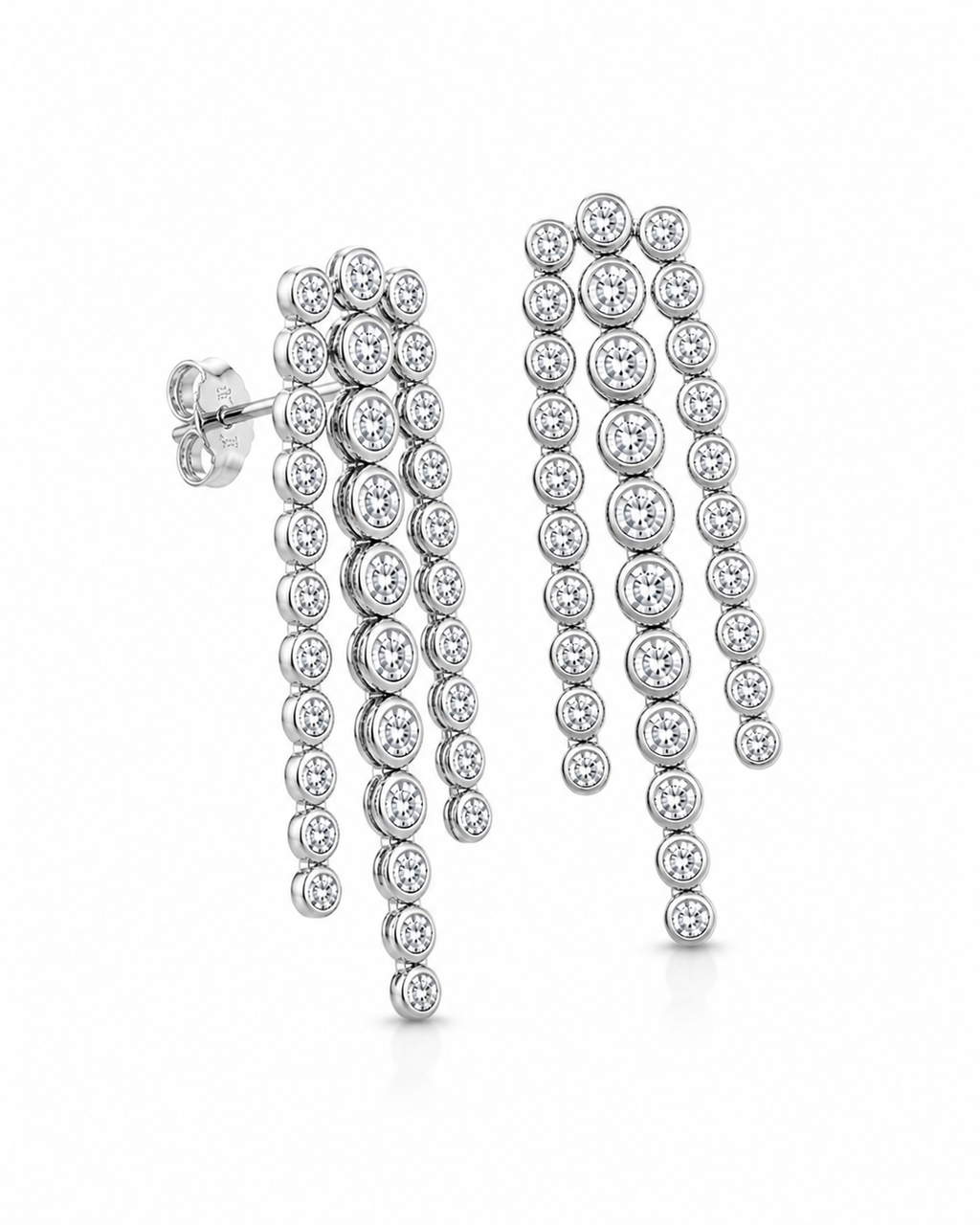 Iced Cascade Drop Earrings