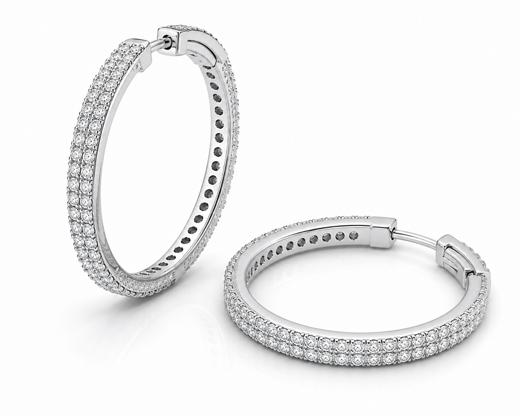 Luna Ice Hoop Earring