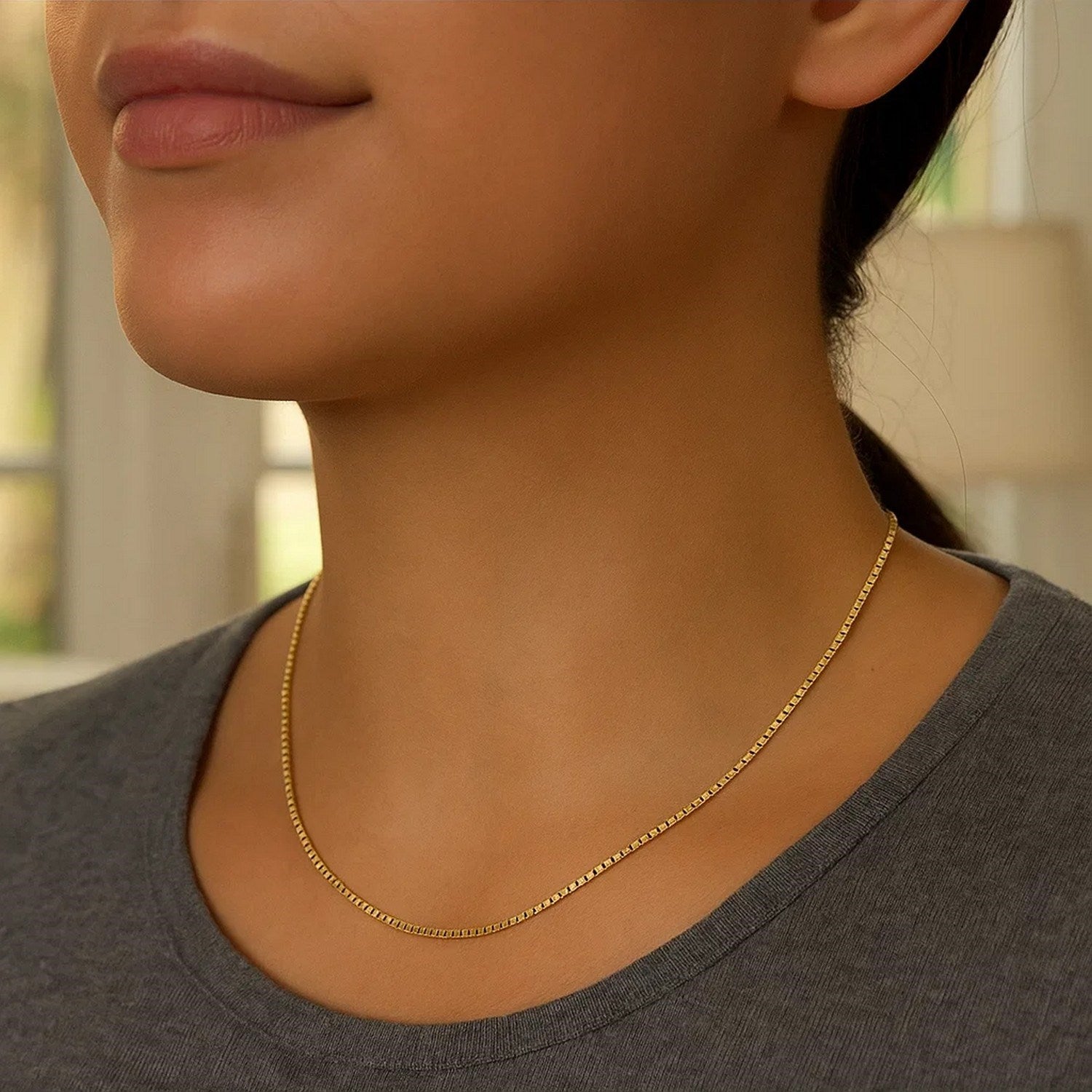 14k Yellow Gold Classic Box Chain (0.60 mm)