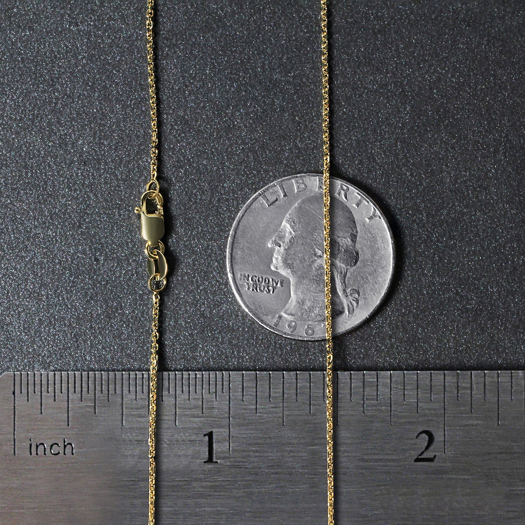 10k Yellow Gold Cable Chain (1.10 mm)