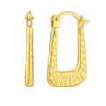 14K Yellow Gold Round Back to Back Hoop Earrings