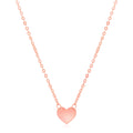 14k Rose Gold Polished Mini Heart Necklace