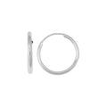 14K White Gold Endless Hoop Earrings