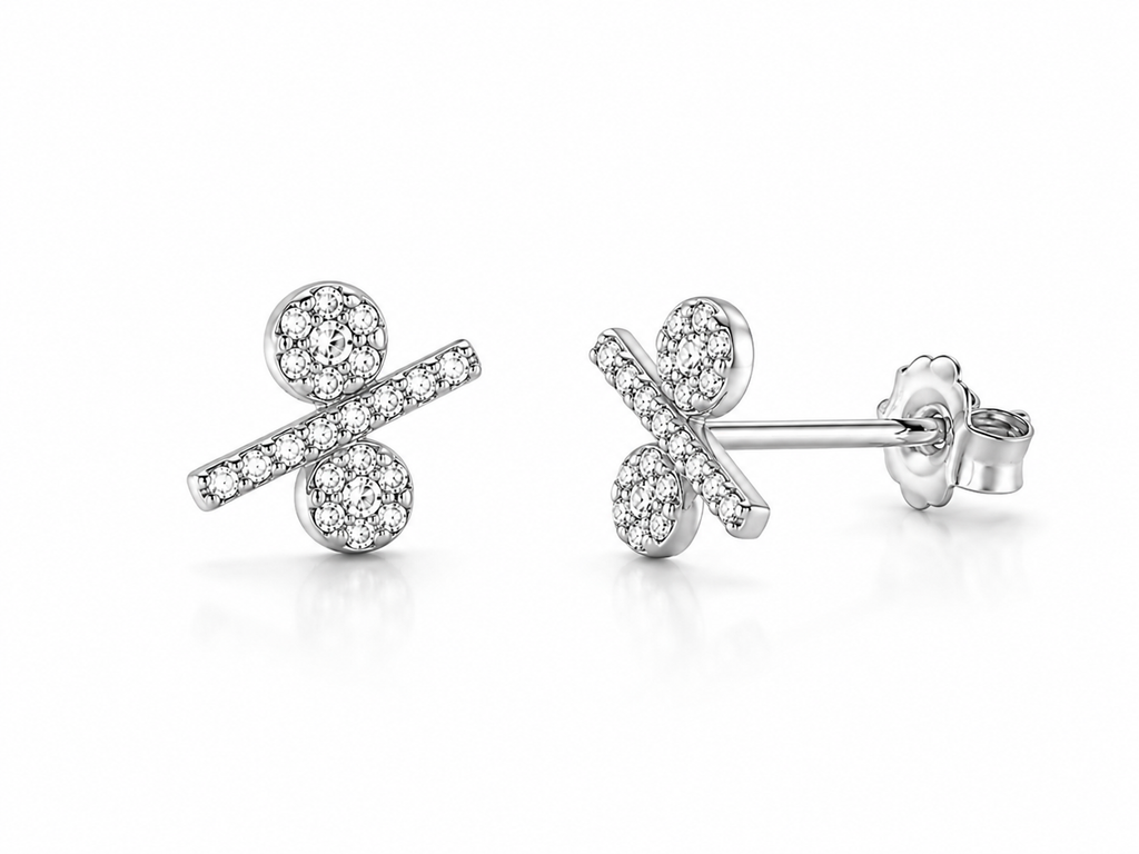 Spark Percent Stud Earring