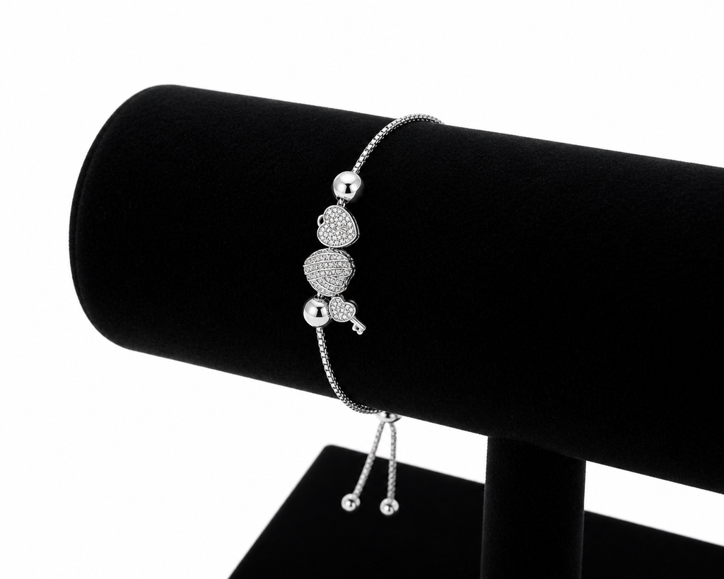 Key to Heart Charm Bracelet