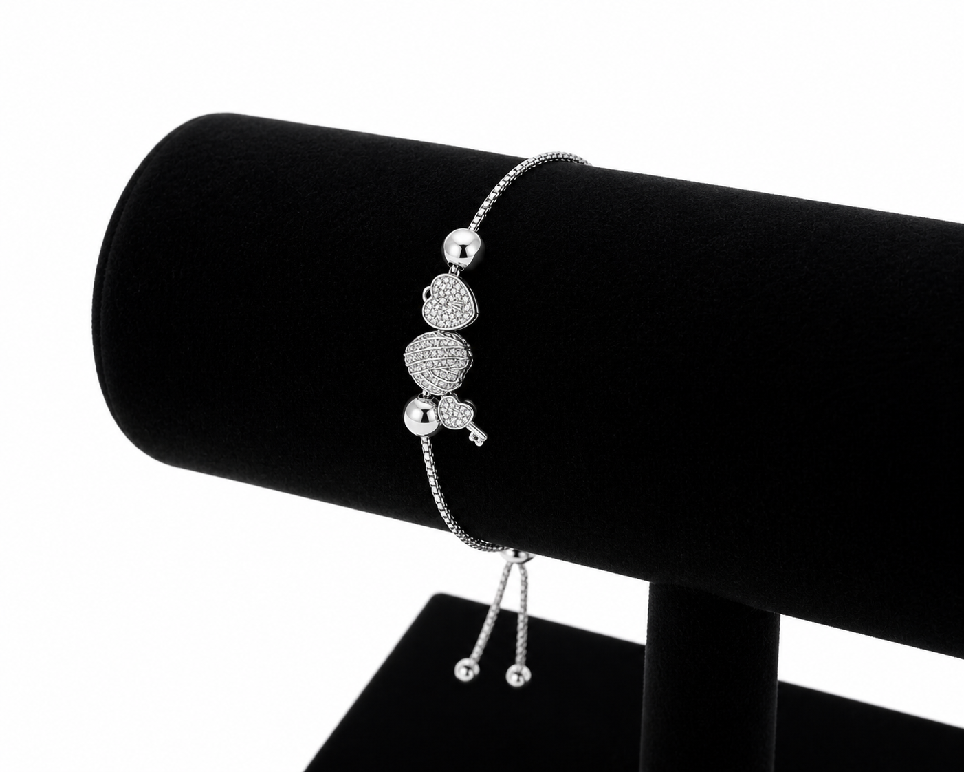 Key to Heart Charm Bracelet