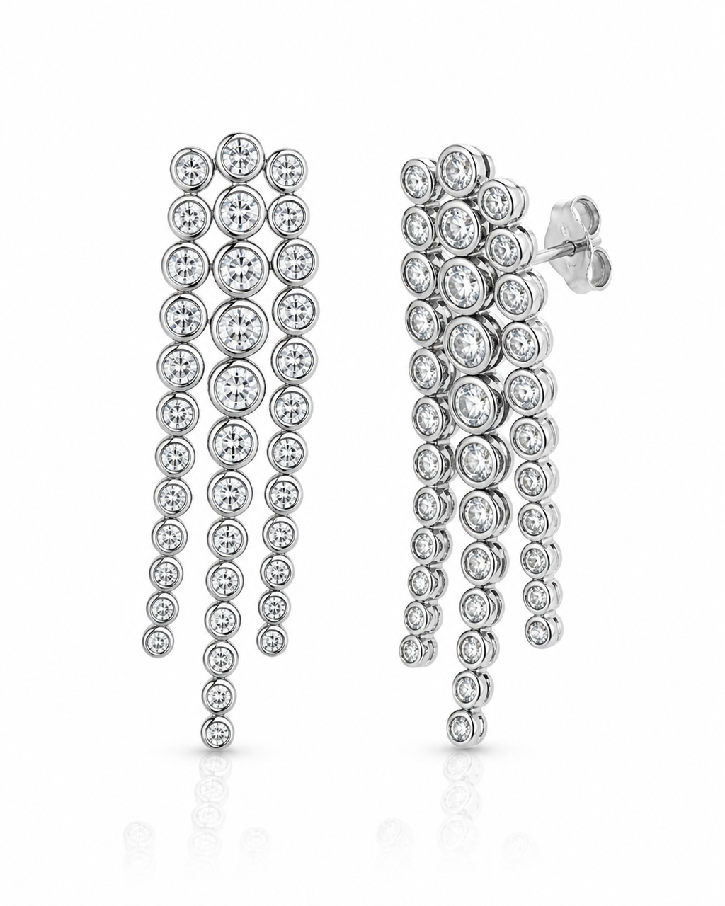 Iced Cascade Drop Earrings