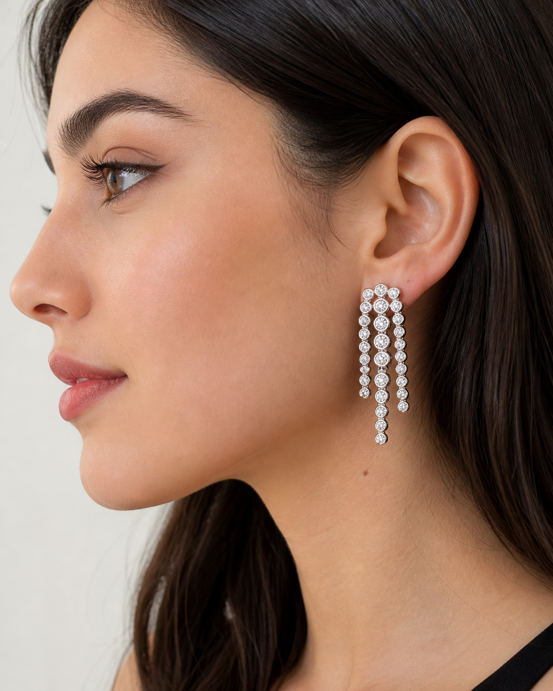 Iced Cascade Drop Earrings