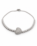 Heart Pavé Tennis Bracelet