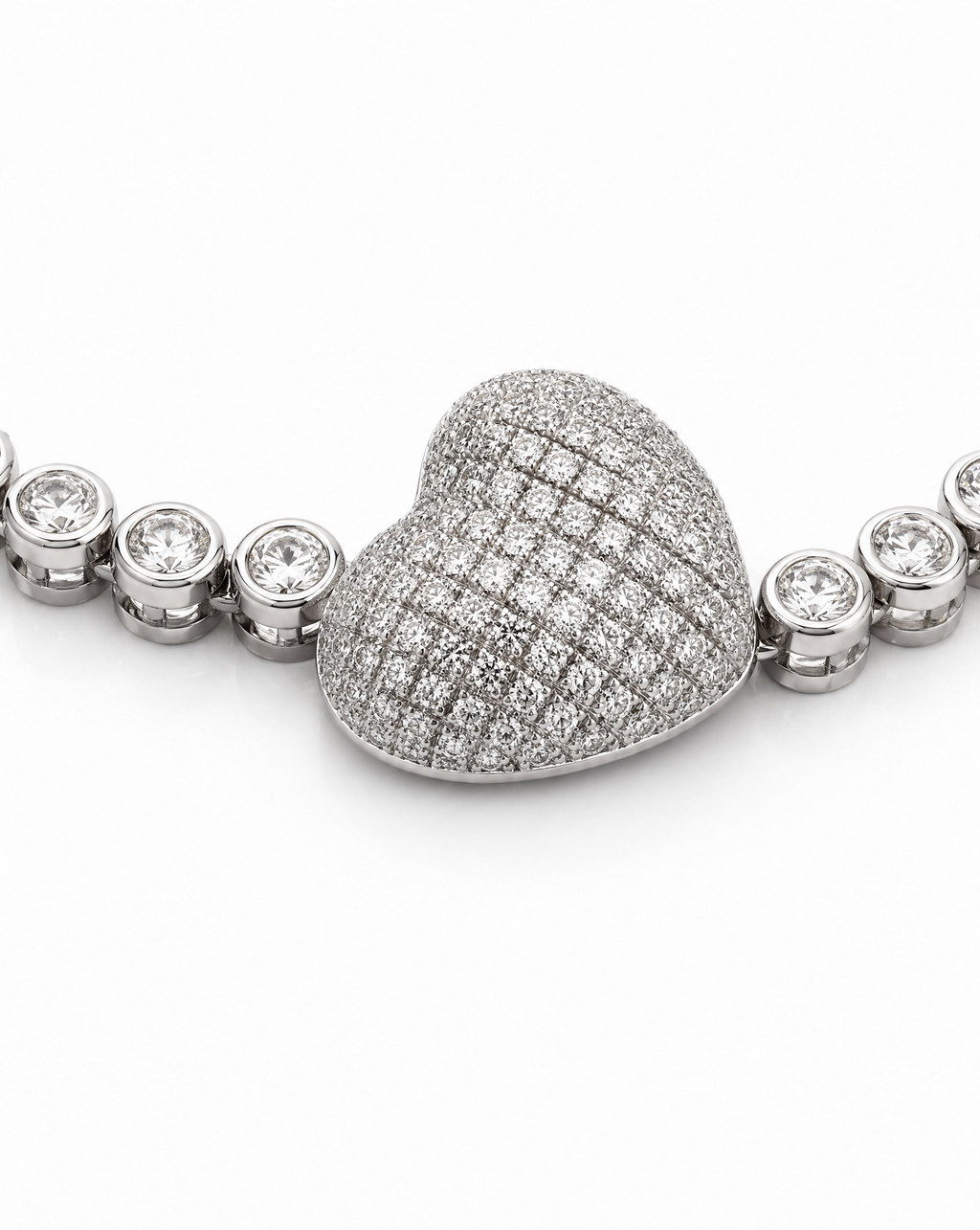 Heart Pavé Tennis Bracelet