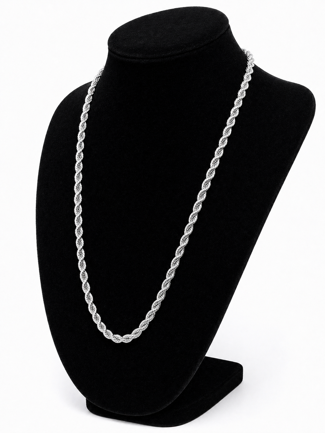 Silver Rope Chain Necklace