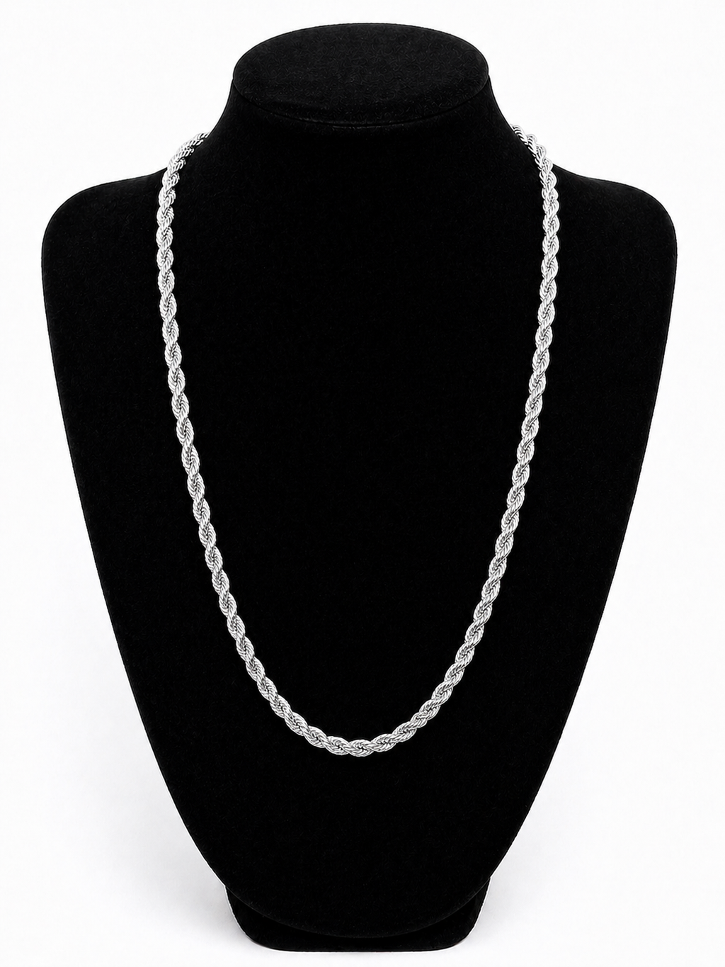 Silver Rope Chain Necklace