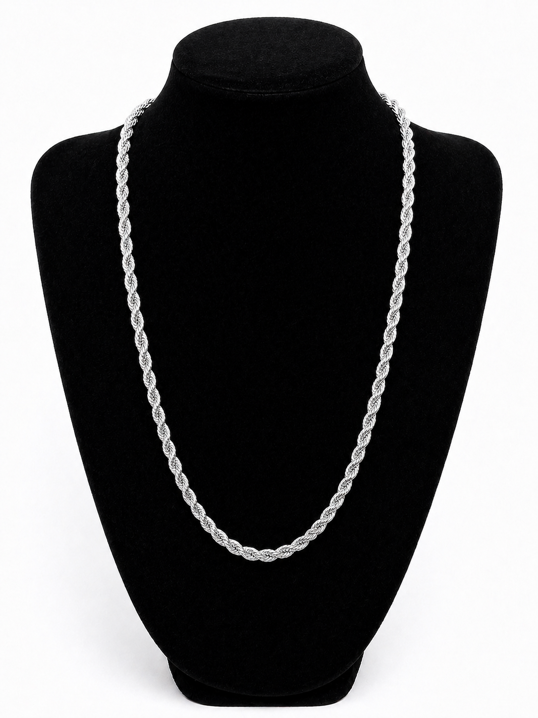 Silver Rope Chain Necklace