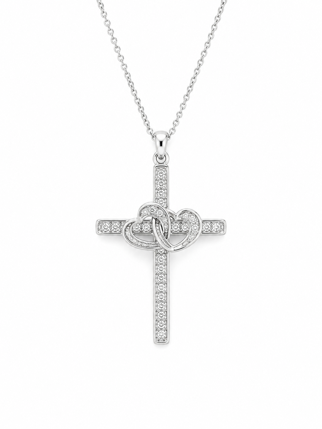 Faith & Love Cross Moissanite Necklace