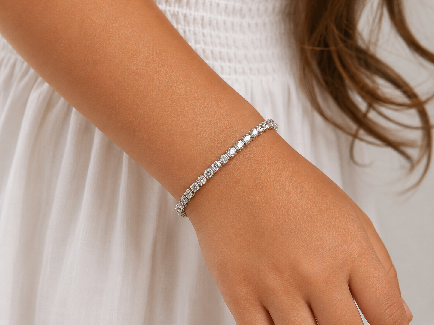Luna Crystal Tennis Bracelet