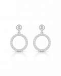 Halo Drop Circle Earrings