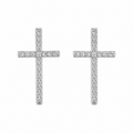 Eternal Pavé Cross Stud Earrings