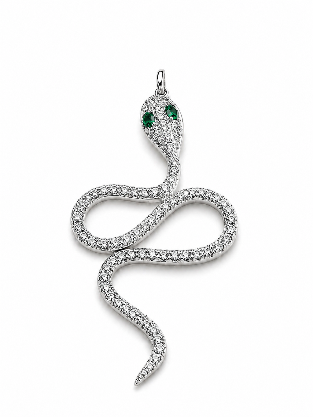 Emerald Eyes Serpent Pendant