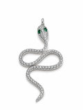 Emerald Eyes Serpent Pendant
