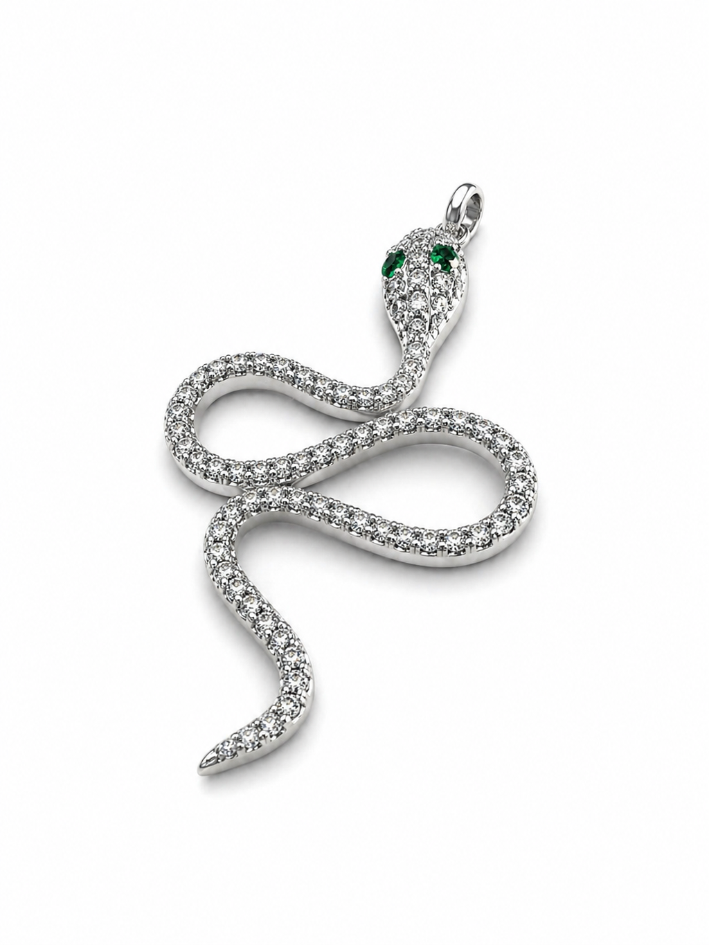 Emerald Eyes Serpent Pendant
