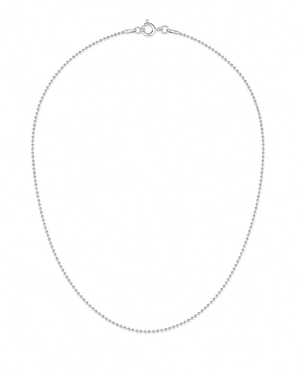 Sterling Silver Beaded Chain Necklace