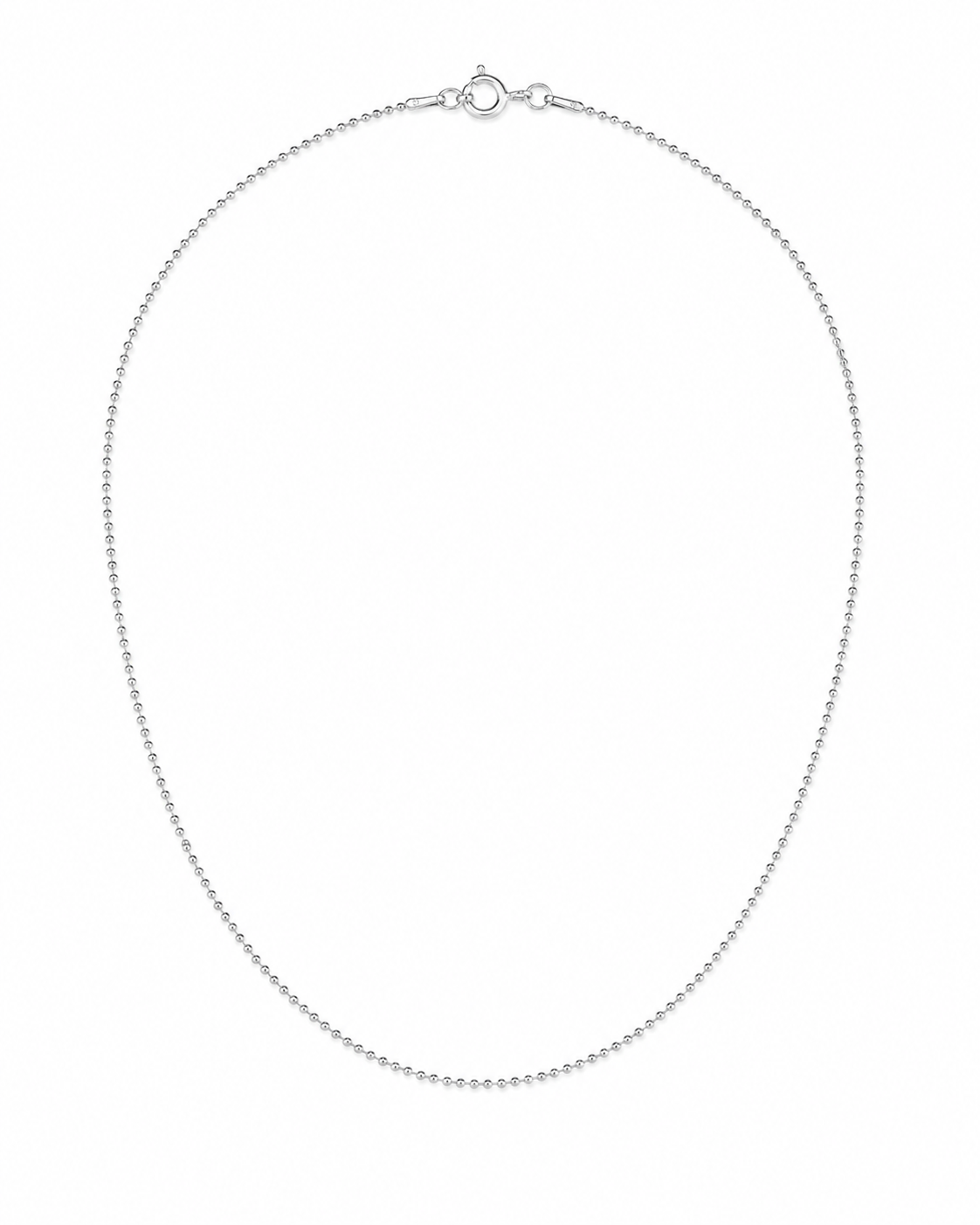 Sterling Silver Beaded Chain Necklace