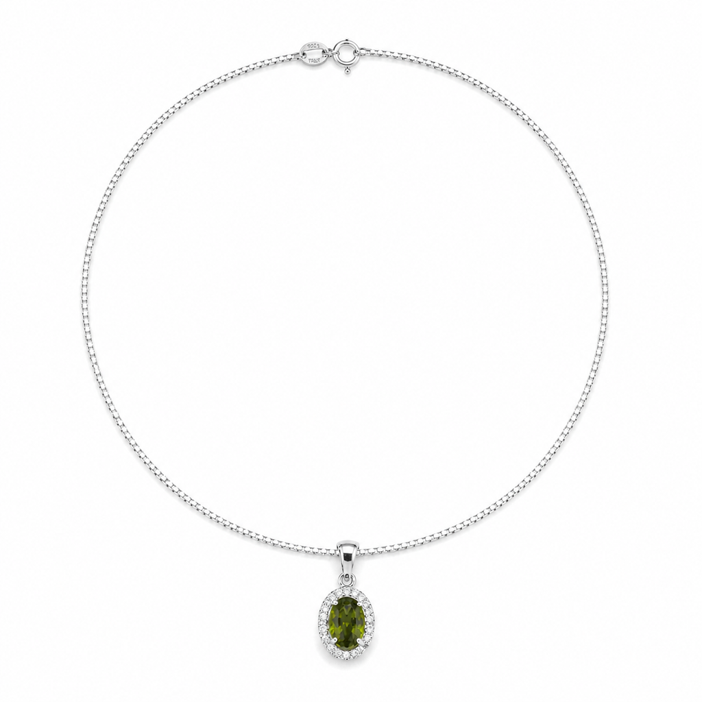 Olive Halo Necklace
